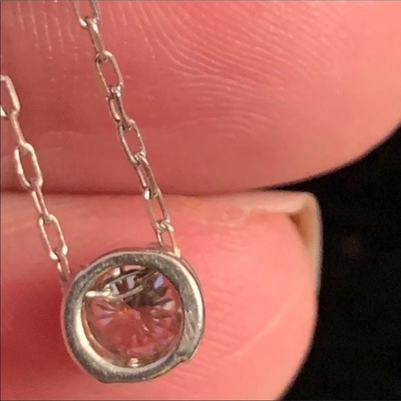 14K White Gold .40 Diamond Pendant 🌹 - Picture 8 of 13